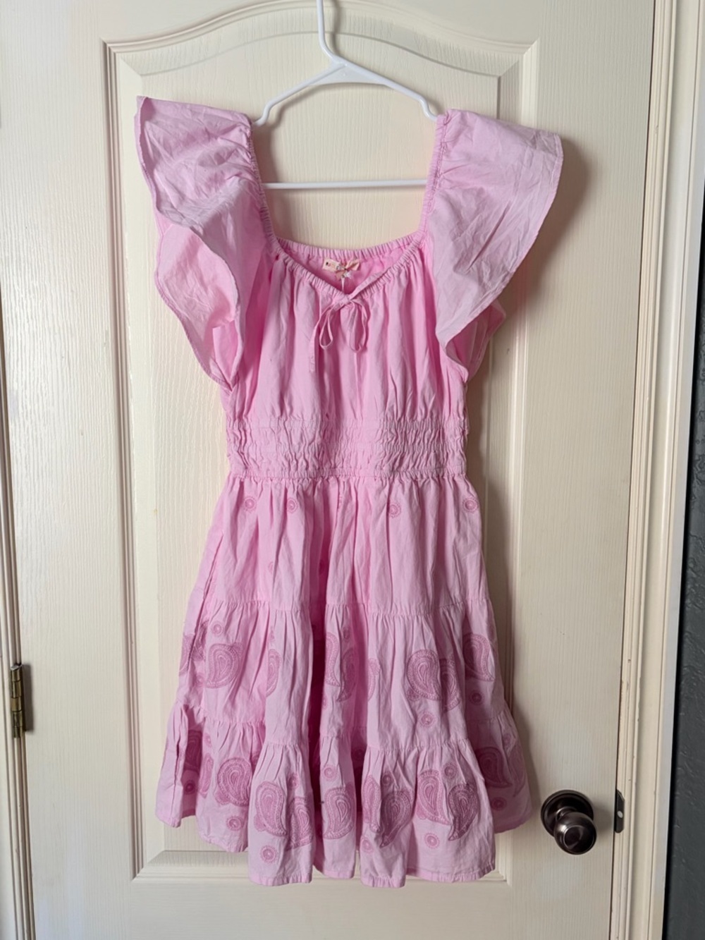 NWT Roller Rabbit Pink Paisley Eyelet Pipette Dress, XS